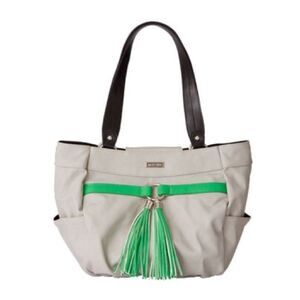 Miche Demi Base Black Bag & Jordan Grey/Green Shell